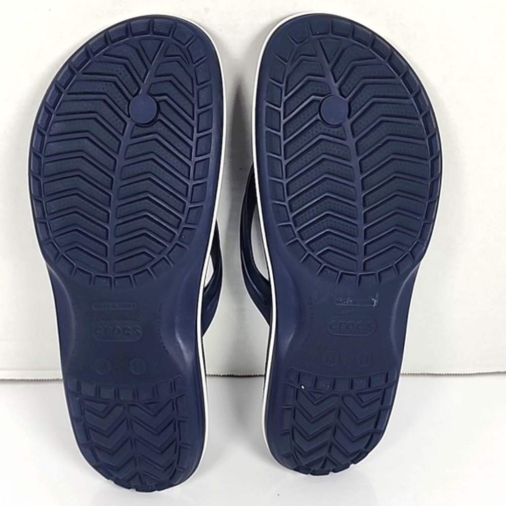 Crocs  Men Crocband  Navy Blue Flip Flops Sandal Size 11 - Picture 9 of 13